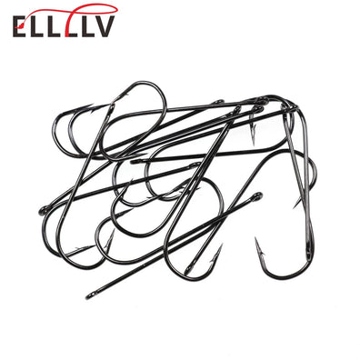 Ellllv 500pcs/lot 10 4 2 2/0 Aberdeen Long Shank Fish Hook